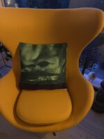 Púðaver (Norðurljósin á Suðurlandi) 45x45cm - mynd beggja vegna - mjúkt velvet