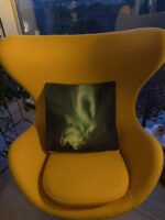 Púðaver (Norðurljósin á Suðurlandi) 45x45cm - mynd beggja vegna - mjúkt velvet - Image 2