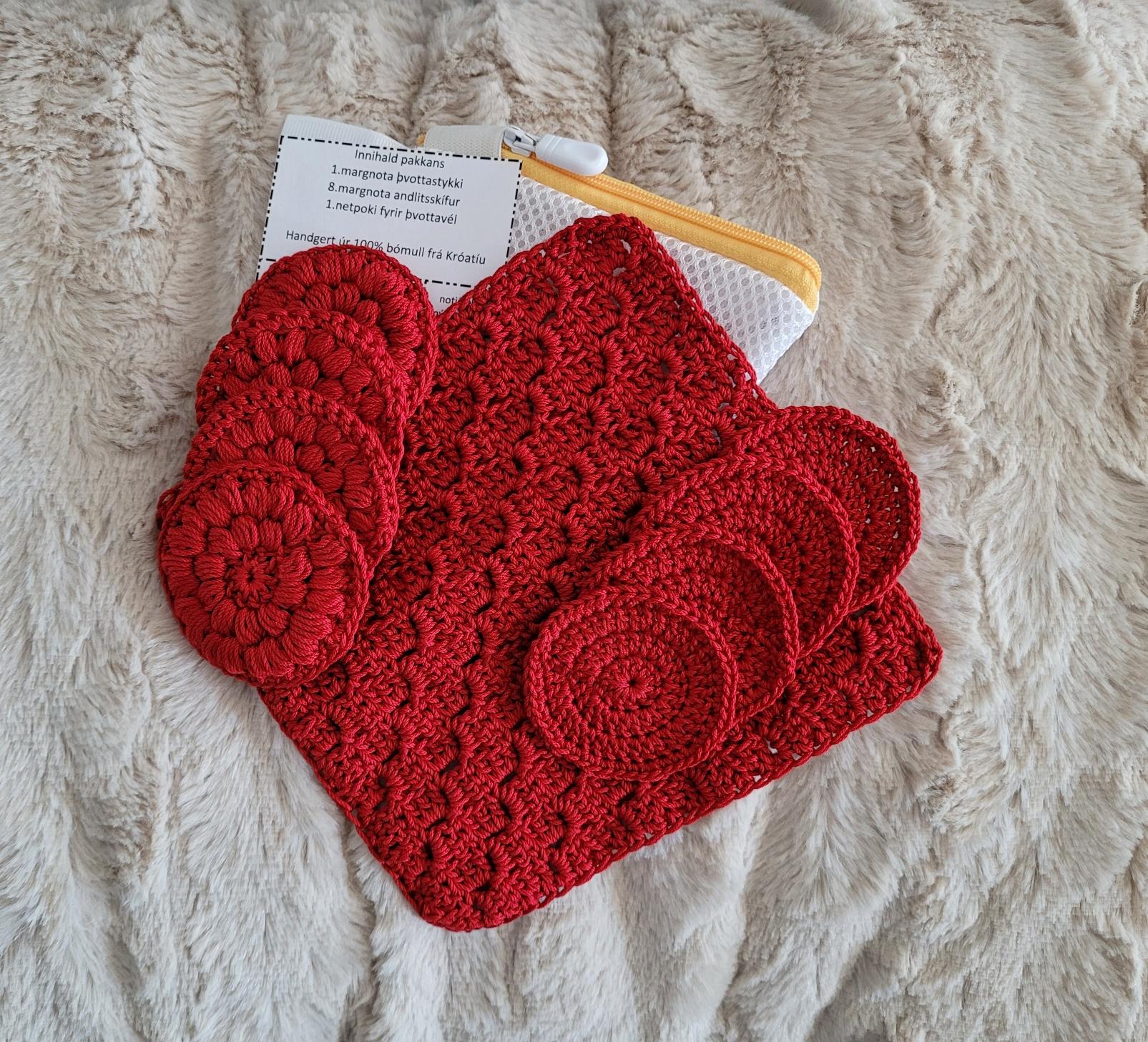 Margnota andlitsskífur pakkning rautt