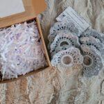 Servíettuhringir. Gjafapakkning - silfur