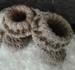 Ungbarna Bomsur brúnt með brúnum loðkanti