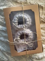 Ungbarna Bomsur grátt/hvítt með ljósum loðkanti - Image 4