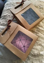 Margnota andlitsskífur, þvottastykki og lítil snyrtibudda. Gjafapakkning - bleikt - Image 4