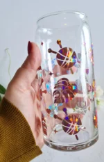 Skreytt Can-glas - Prjón & plöntur - Image 2