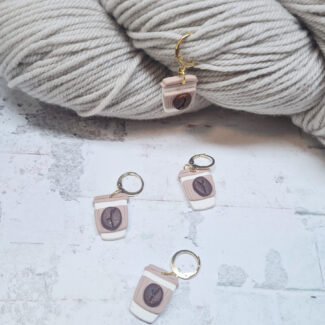 Kaffi to-go - prjónamerki